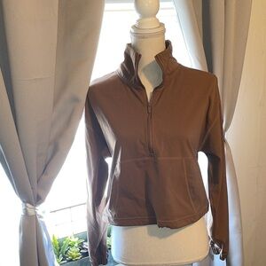 Brown Quarter-Zip Pullover